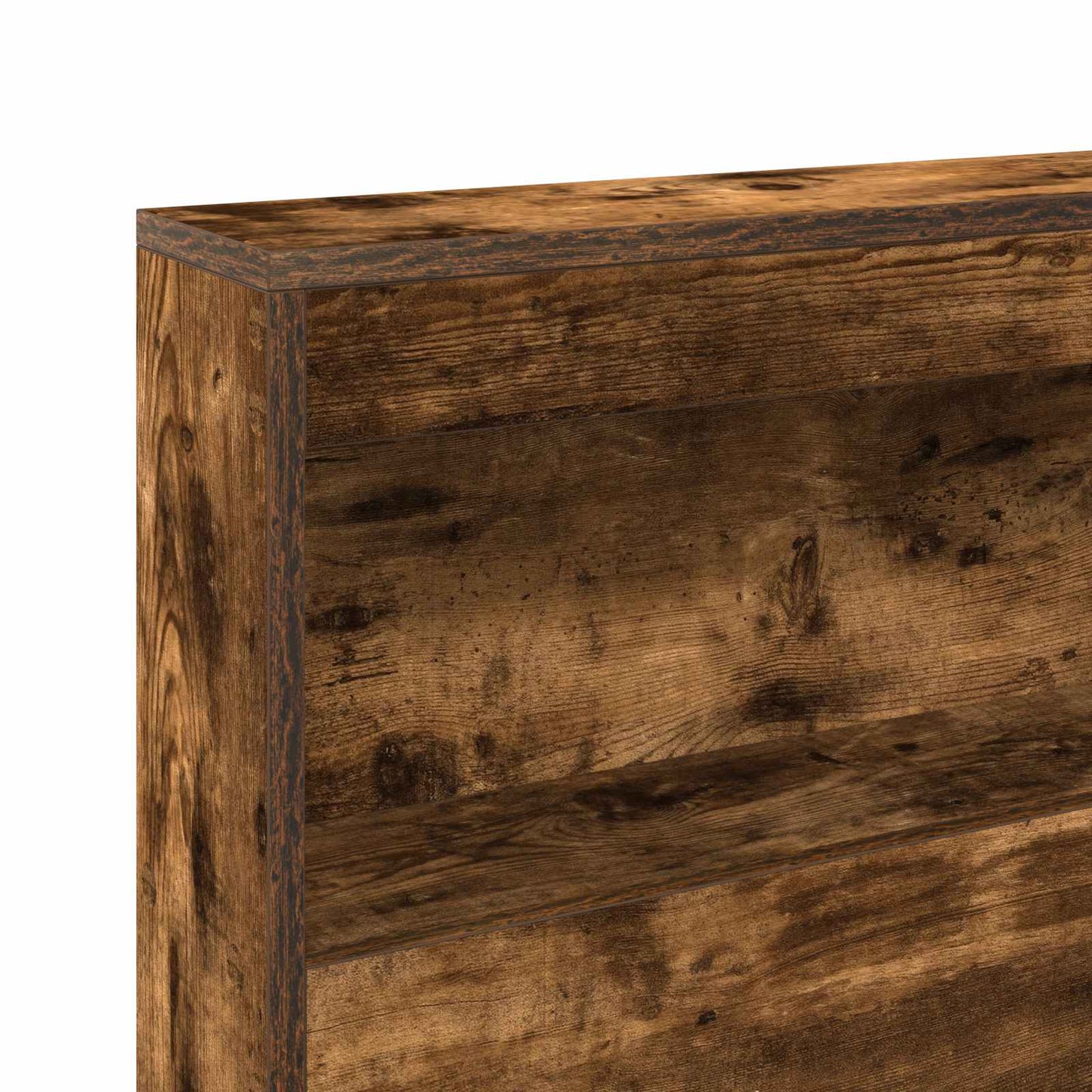 Opberghoofdbord met plank Gerookt eiken 90 cm Bewerkt hout is nu te koop bij PeponiXL, paradijselijk wonen!