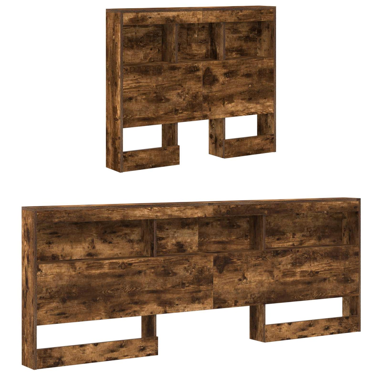 Opberghoofdbord met plank Gerookt eiken 90 cm Bewerkt hout is nu te koop bij PeponiXL, paradijselijk wonen!