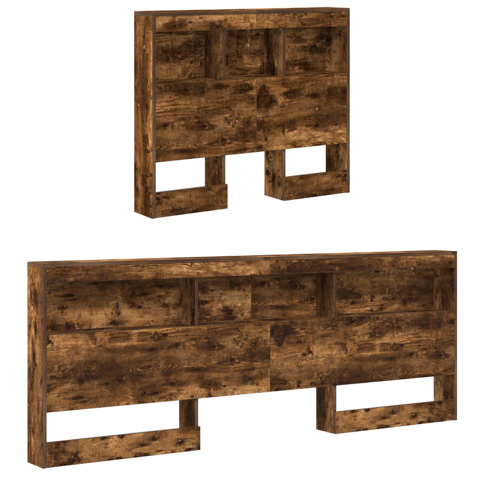 Opberghoofdbord met plank Gerookt eiken 90 cm Bewerkt hout is nu te koop bij PeponiXL, paradijselijk wonen!