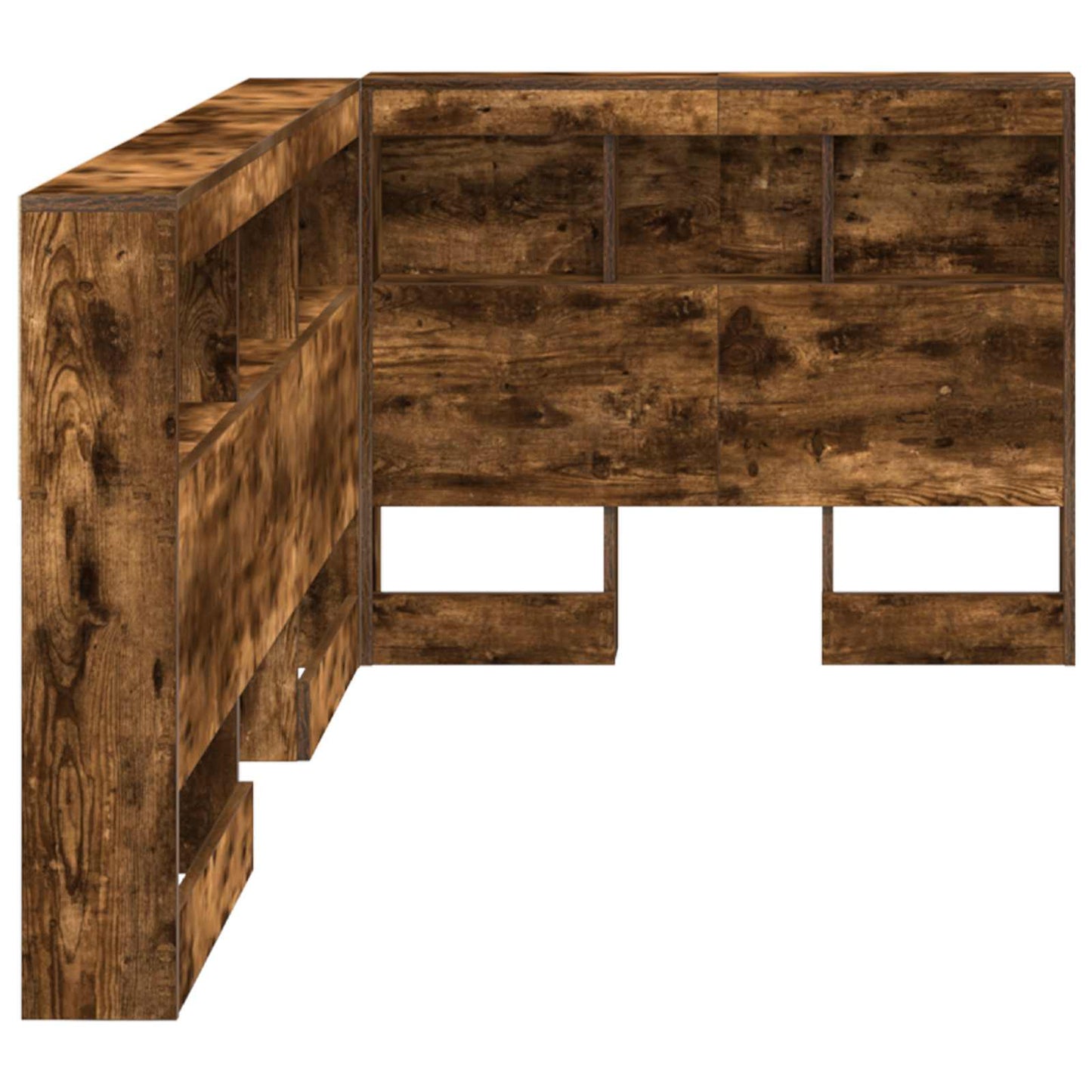 Opberghoofdbord met plank Gerookt eiken 90 cm Bewerkt hout is nu te koop bij PeponiXL, paradijselijk wonen!