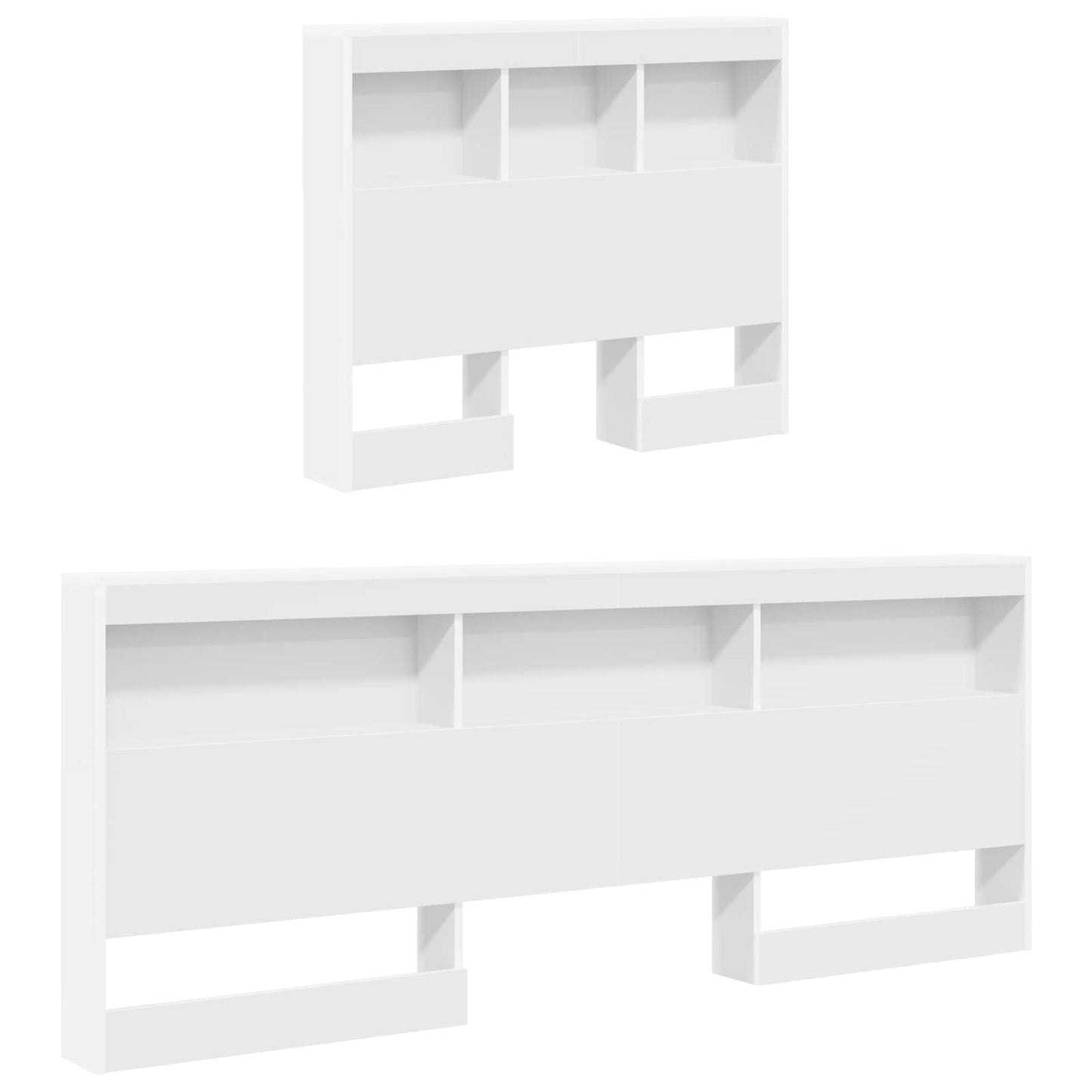 Opberghoofdbord met plank met opslag Wit 100 cm Bewerkt hout is nu te koop bij PeponiXL, paradijselijk wonen!