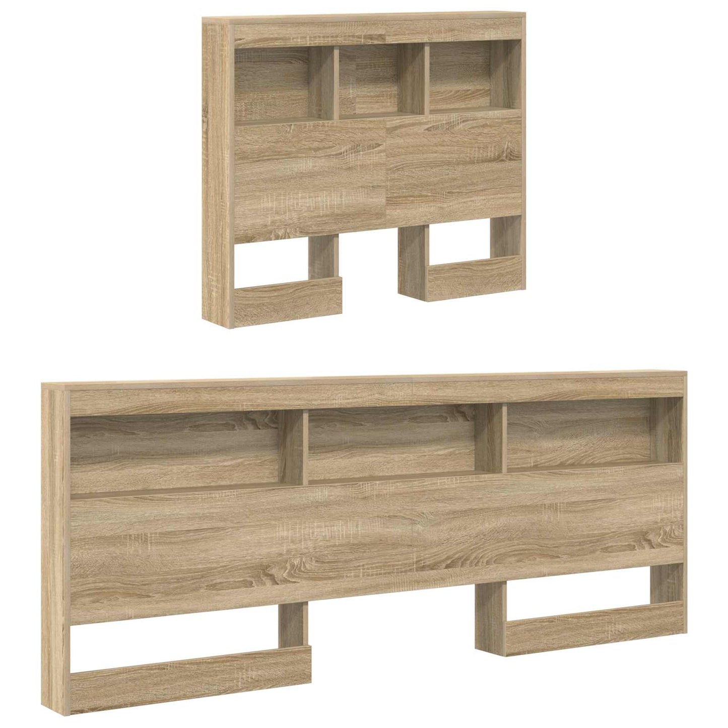 Opberghoofdbord met plank Sonoma Eiken 100 cm Bewerkt hout is nu te koop bij PeponiXL, paradijselijk wonen!