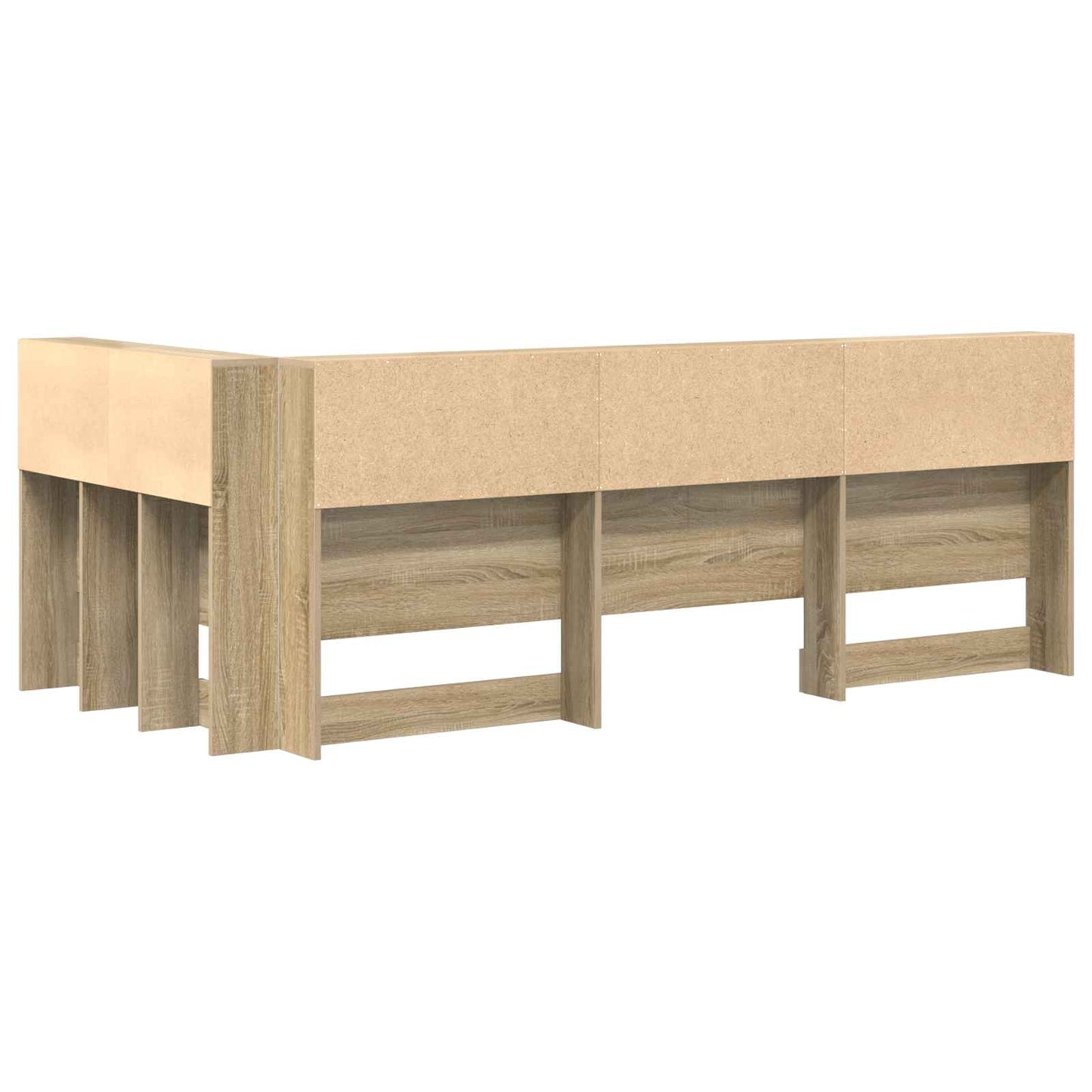 Opberghoofdbord met plank Sonoma Eiken 100 cm Bewerkt hout is nu te koop bij PeponiXL, paradijselijk wonen!