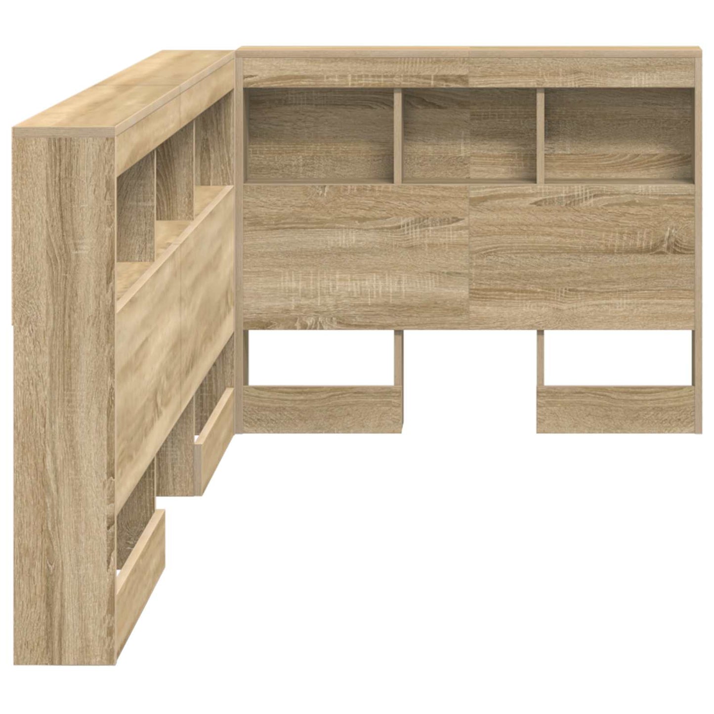 Opberghoofdbord met plank Sonoma Eiken 100 cm Bewerkt hout is nu te koop bij PeponiXL, paradijselijk wonen!