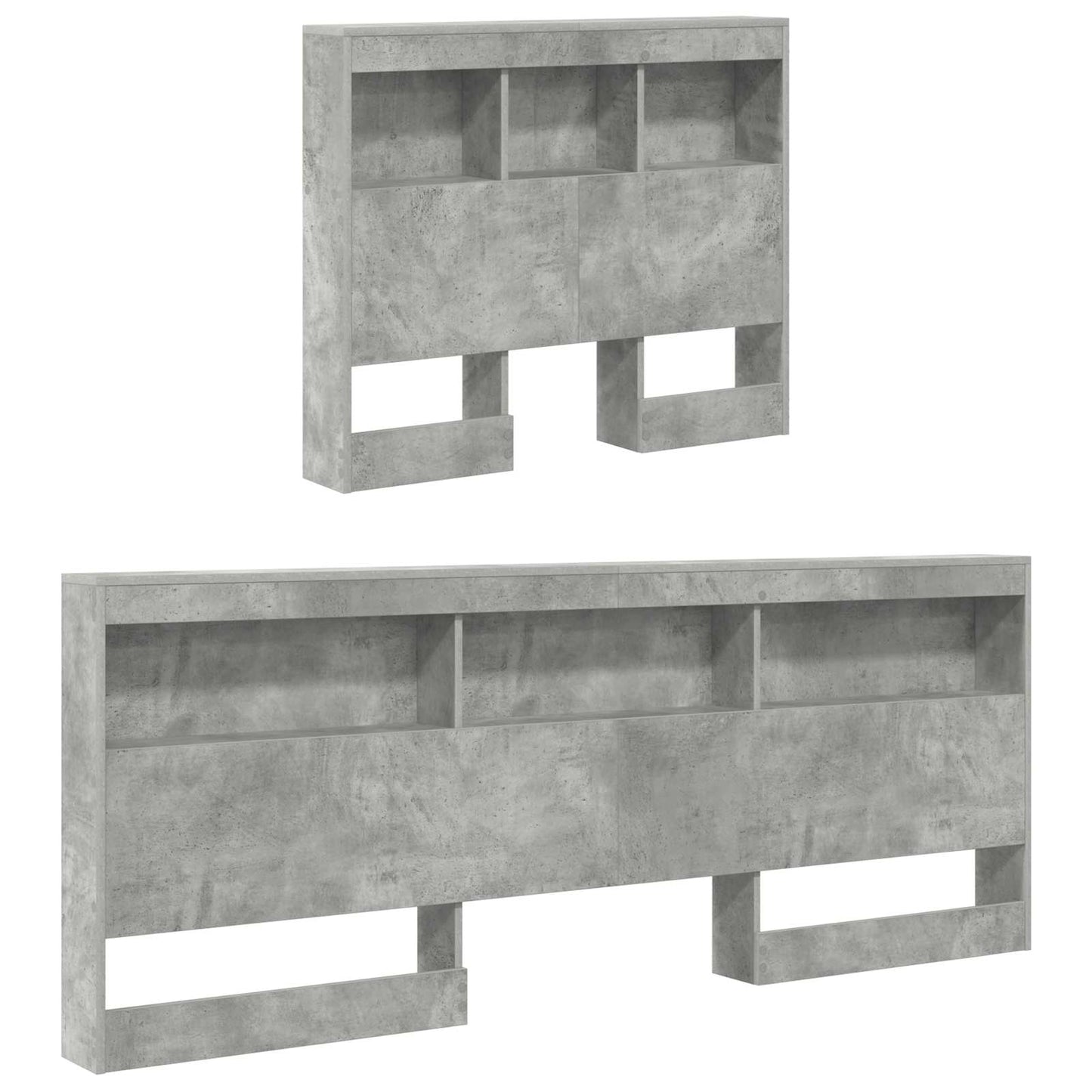 Opberghoofdbord met plank Beton Grijs 100 cm Bewerkt hout is nu te koop bij PeponiXL, paradijselijk wonen!