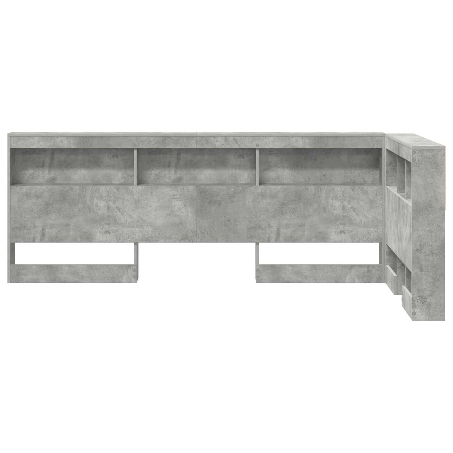 Opberghoofdbord met plank Beton Grijs 100 cm Bewerkt hout is nu te koop bij PeponiXL, paradijselijk wonen!