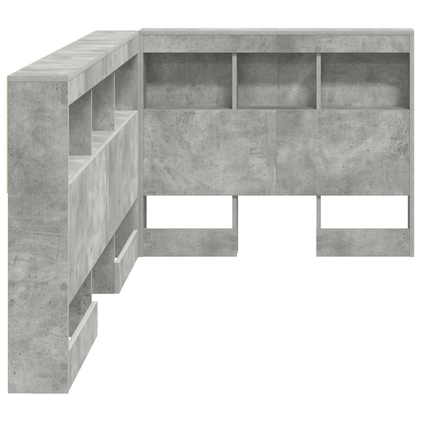 Opberghoofdbord met plank Beton Grijs 100 cm Bewerkt hout is nu te koop bij PeponiXL, paradijselijk wonen!