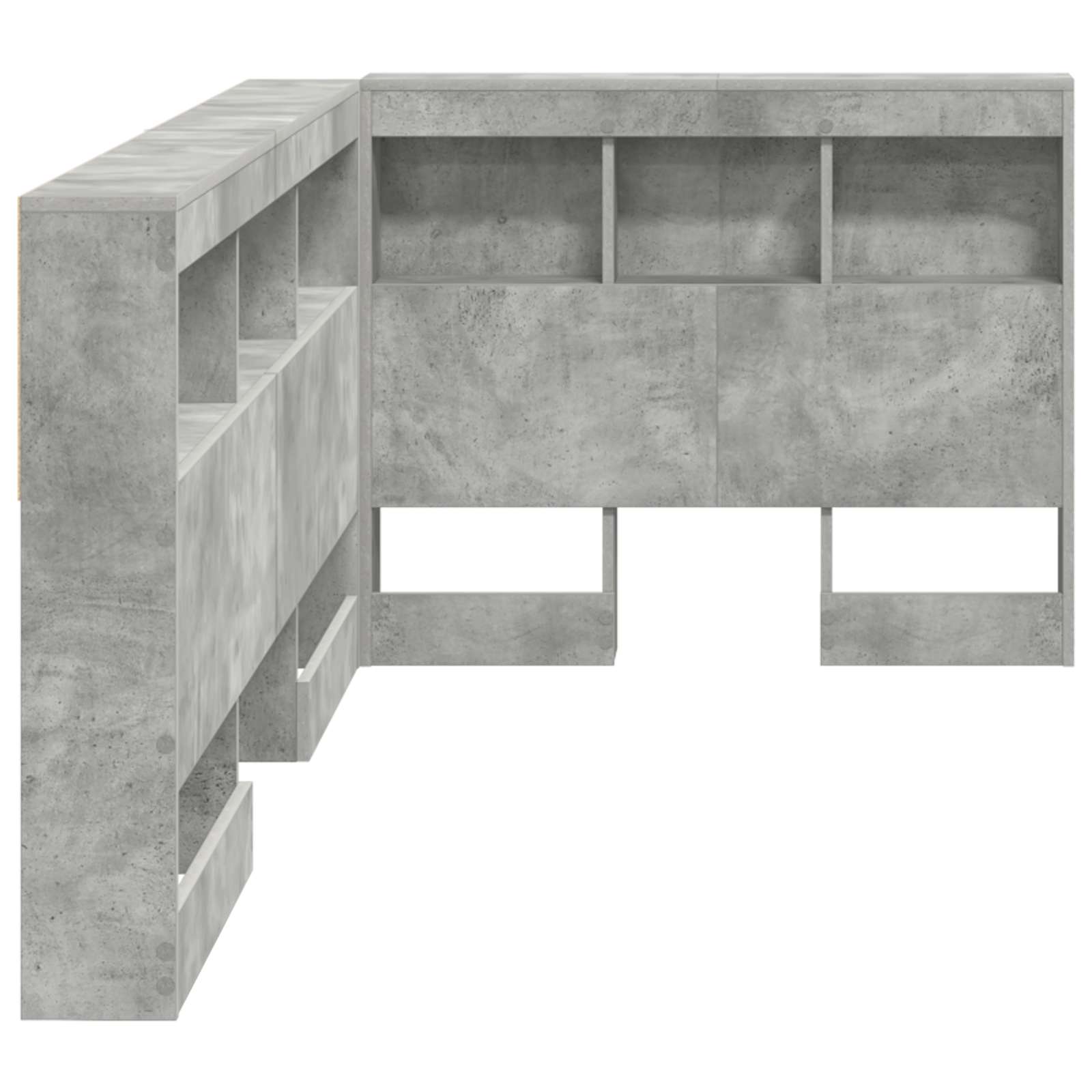 Opberghoofdbord met plank Beton Grijs 100 cm Bewerkt hout is nu te koop bij PeponiXL, paradijselijk wonen!