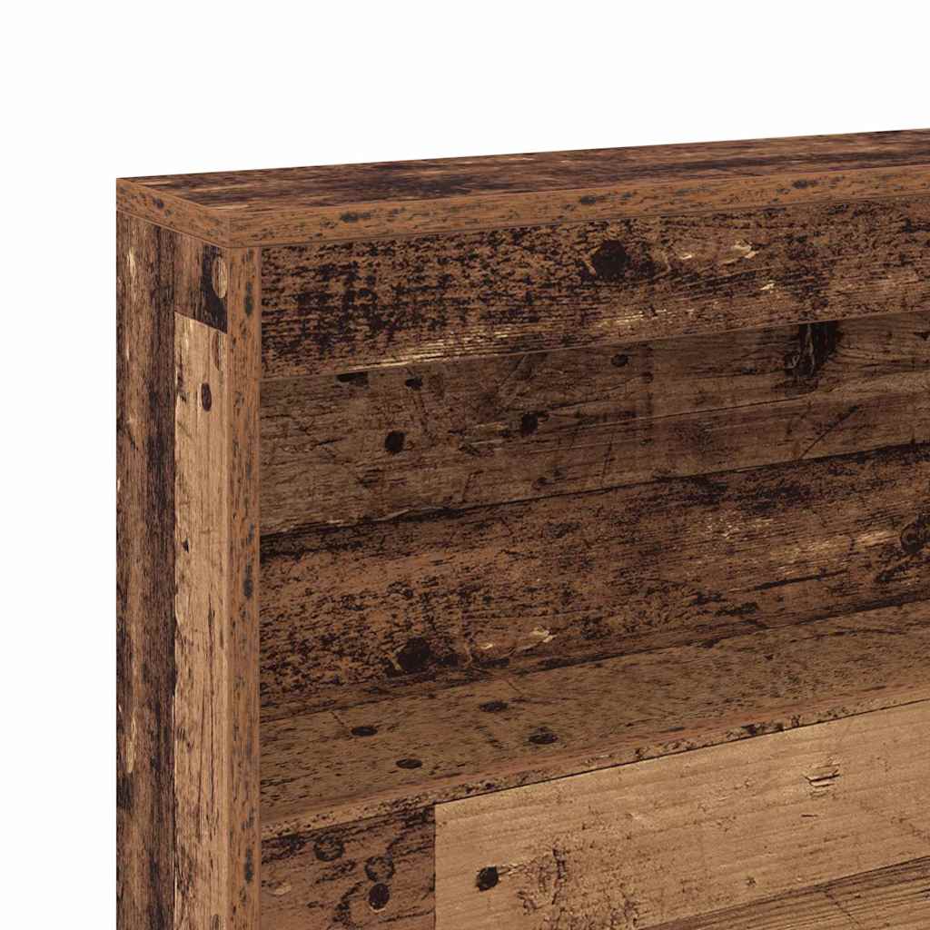 Opberghoofdbord met plank Oud Hout 200 cm Bewerkt hout is nu te koop bij PeponiXL, paradijselijk wonen!