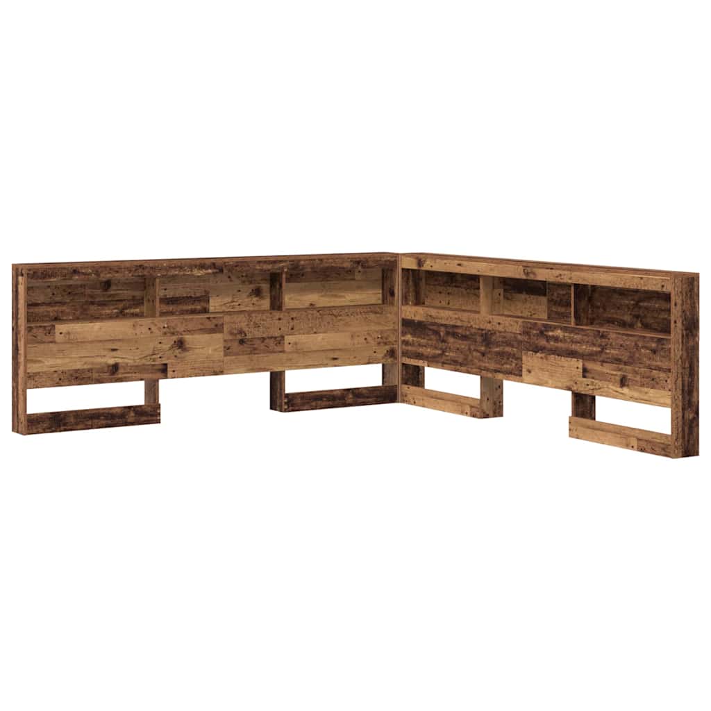 Opberghoofdbord met plank Oud Hout 200 cm Bewerkt hout is nu te koop bij PeponiXL, paradijselijk wonen!