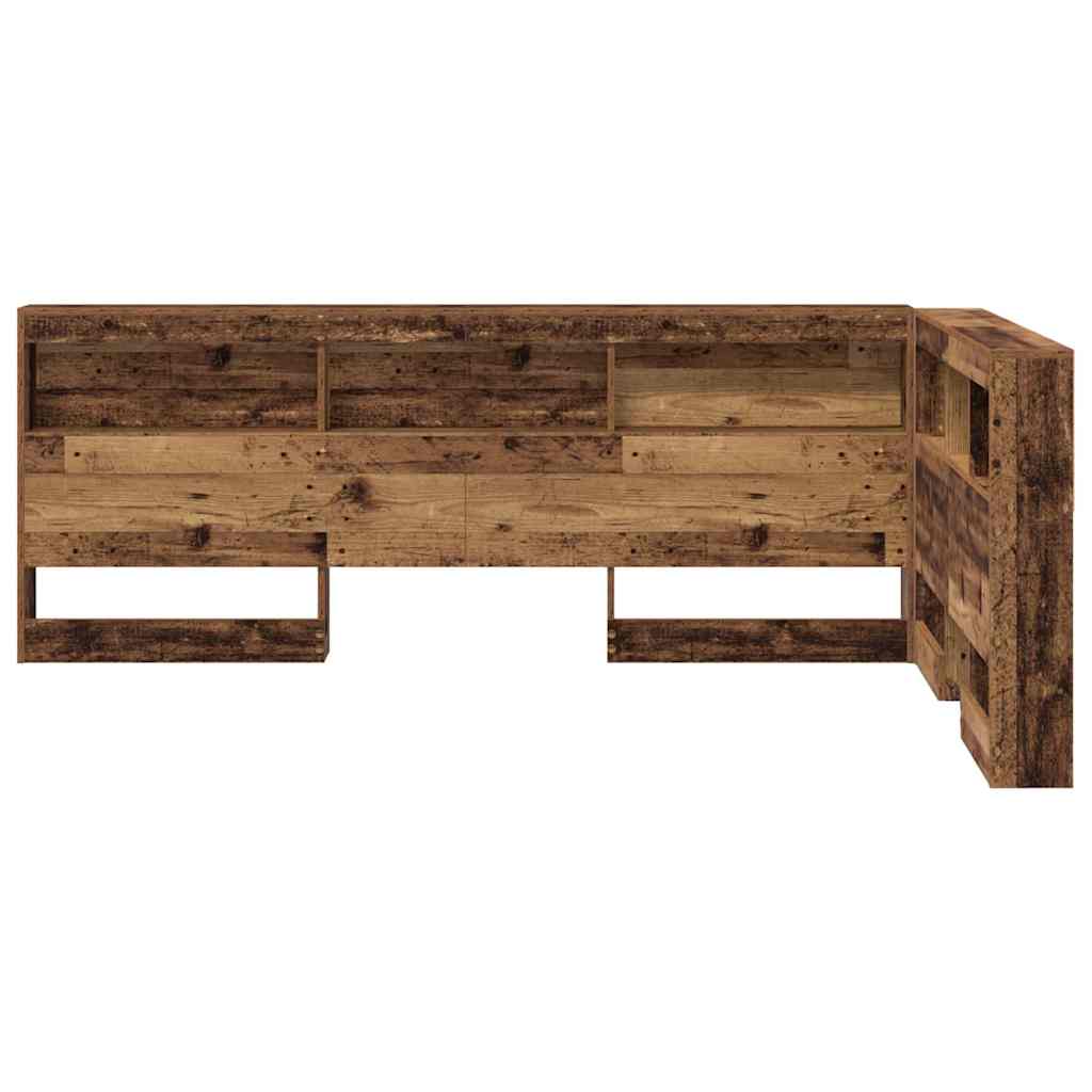 Opberghoofdbord met plank Oud Hout 120 cm Bewerkt hout is nu te koop bij PeponiXL, paradijselijk wonen!