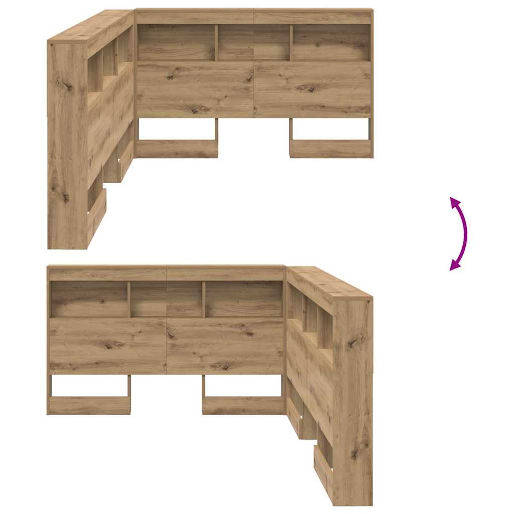 Opberghoofdbord Artisan Eiken Bewerkt hout is nu te koop bij PeponiXL, paradijselijk wonen!