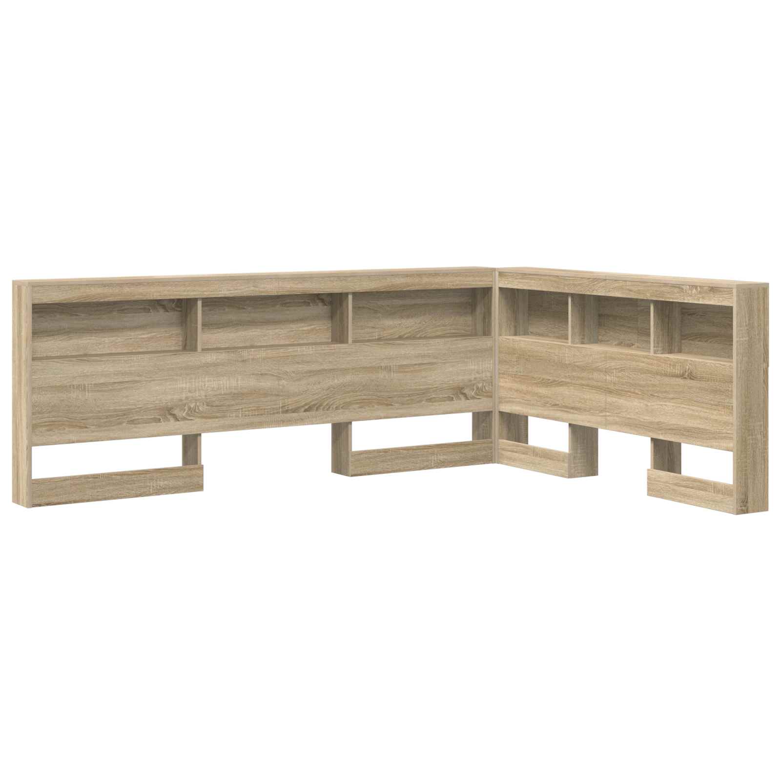Opberghoofdbord met plank Sonoma Eiken 160 cm Bewerkt hout is nu te koop bij PeponiXL, paradijselijk wonen!
