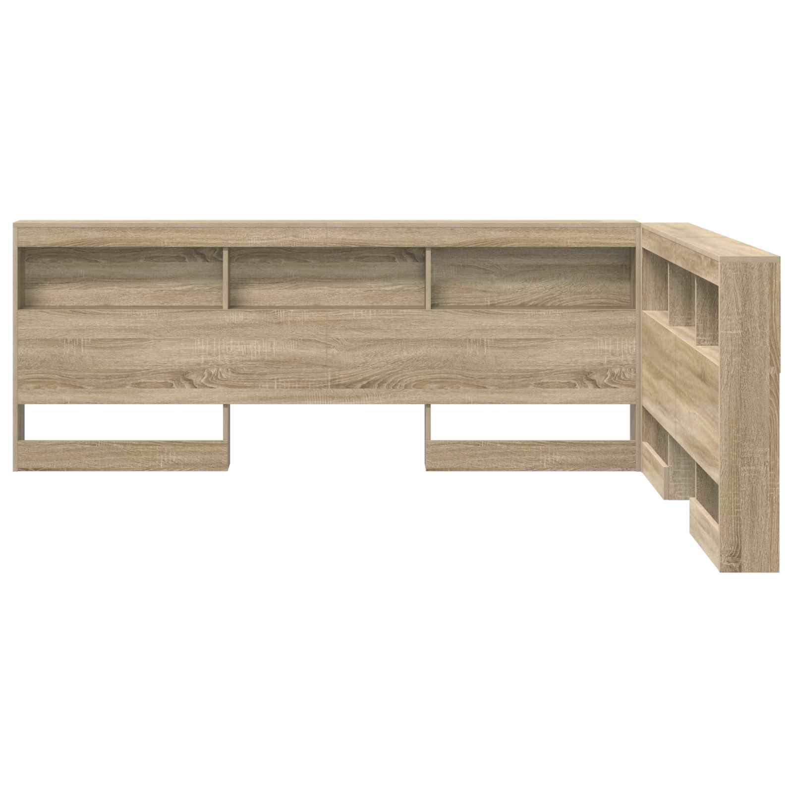 Opberghoofdbord met plank Sonoma Eiken 160 cm Bewerkt hout is nu te koop bij PeponiXL, paradijselijk wonen!