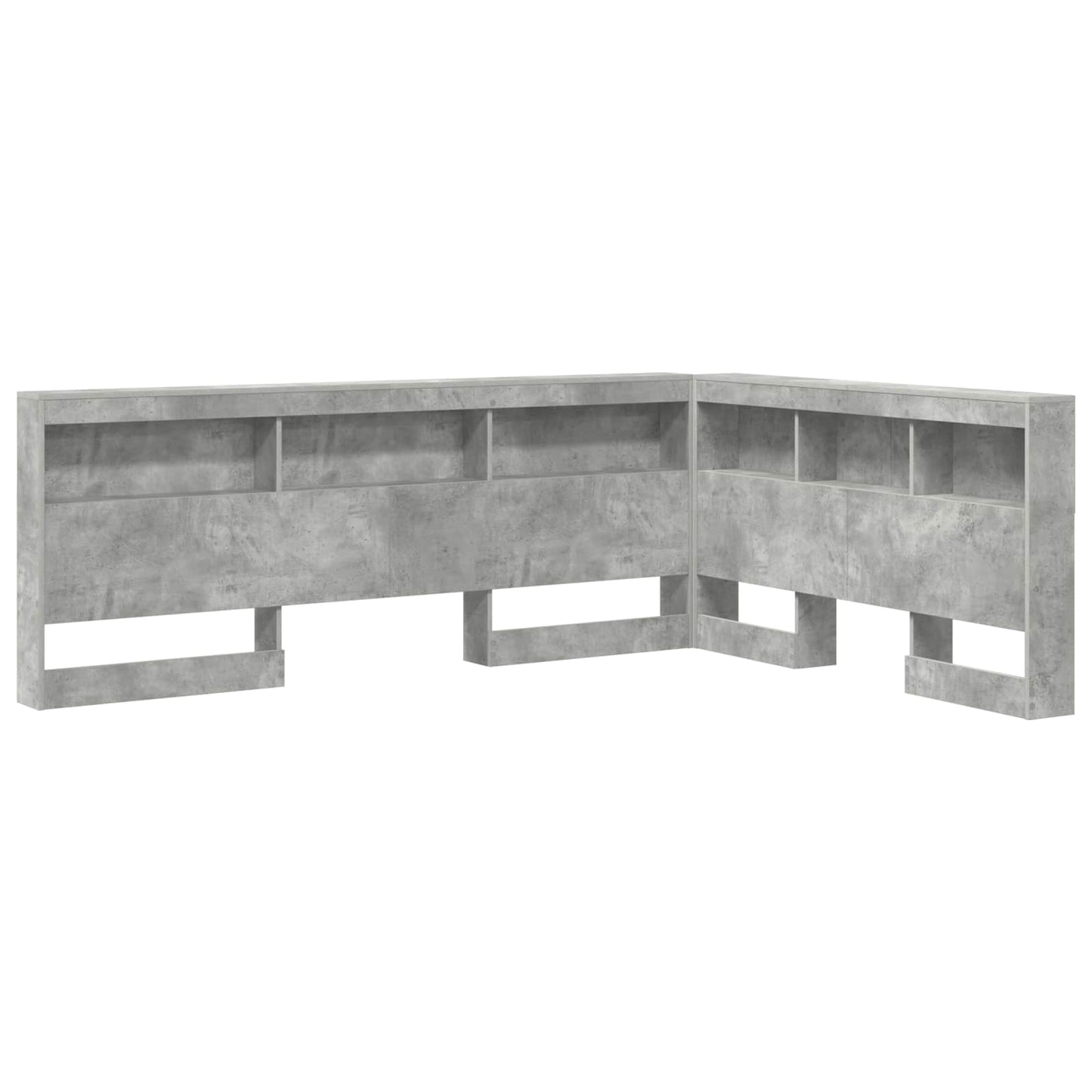 Opberghoofdbord met plank Beton Grijs 160 cm Bewerkt hout is nu te koop bij PeponiXL, paradijselijk wonen!