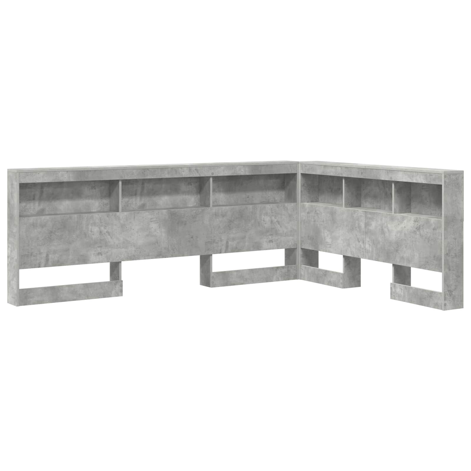 Opberghoofdbord met plank Beton Grijs 160 cm Bewerkt hout is nu te koop bij PeponiXL, paradijselijk wonen!