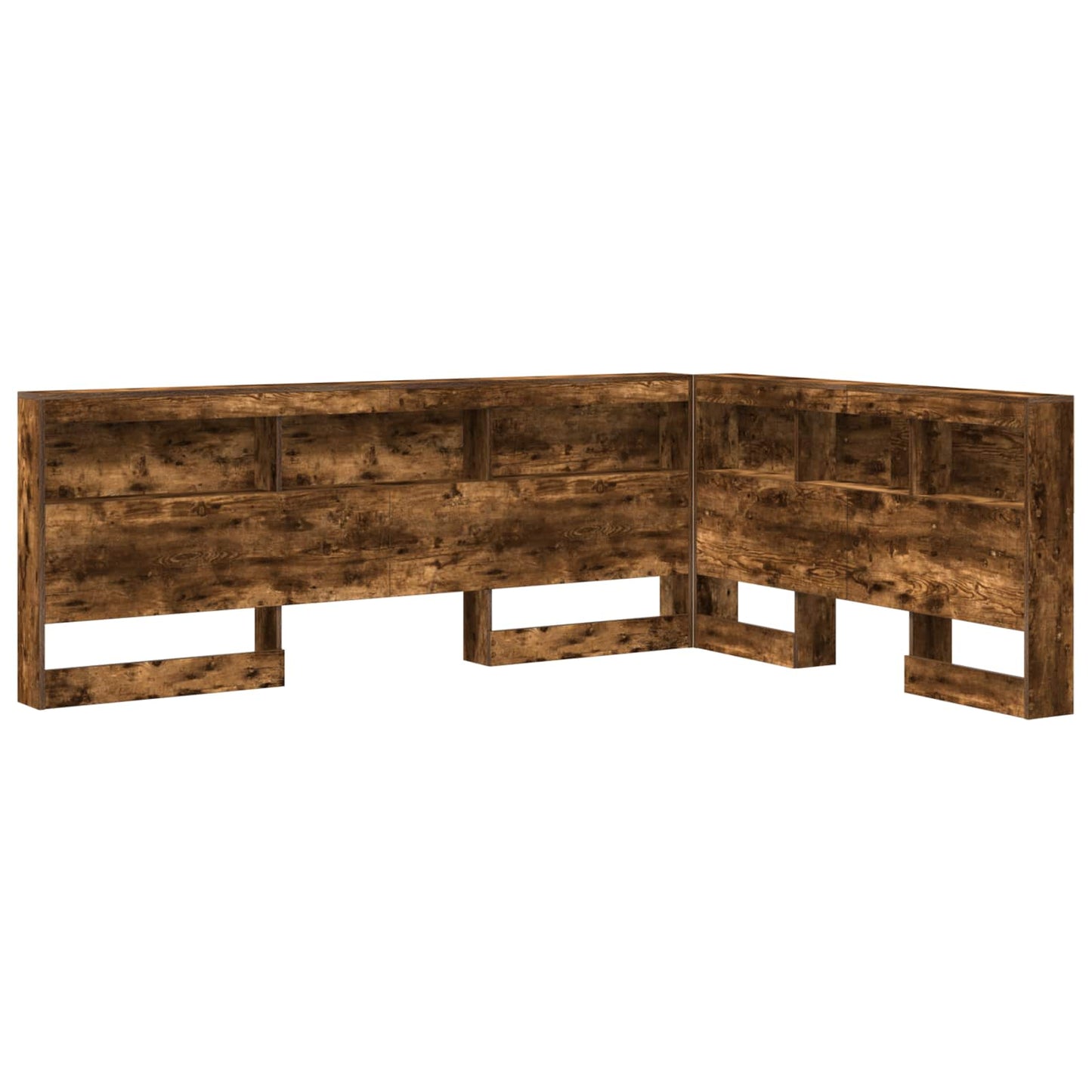 Opberghoofdbord met plank Gerookt eiken 160 cm Bewerkt hout is nu te koop bij PeponiXL, paradijselijk wonen!