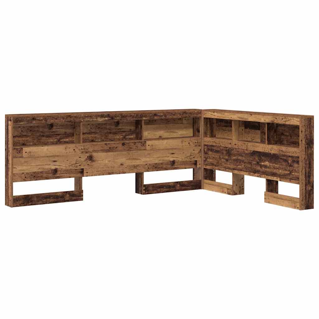 Opberghoofdbord met plank Oud Hout 160 cm Bewerkt hout is nu te koop bij PeponiXL, paradijselijk wonen!