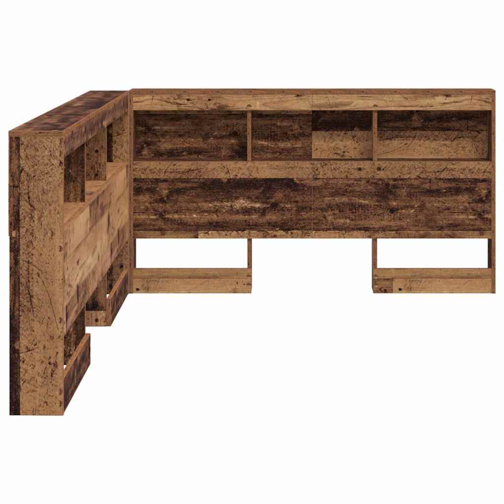 Opberghoofdbord met plank Oud Hout 160 cm Bewerkt hout is nu te koop bij PeponiXL, paradijselijk wonen!