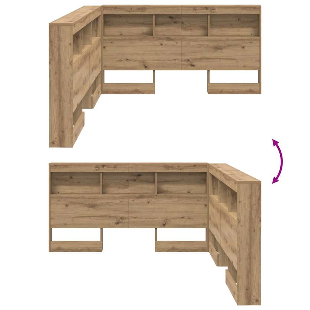 Opberghoofdbord Artisan Eiken Bewerkt hout is nu te koop bij PeponiXL, paradijselijk wonen!