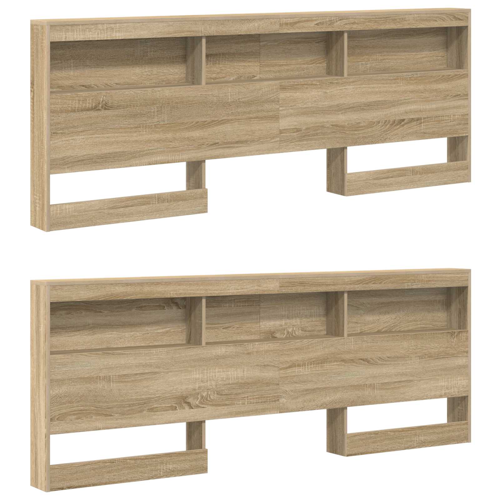 Opberghoofdbord met plank Sonoma Eiken 180 cm Bewerkt hout is nu te koop bij PeponiXL, paradijselijk wonen!