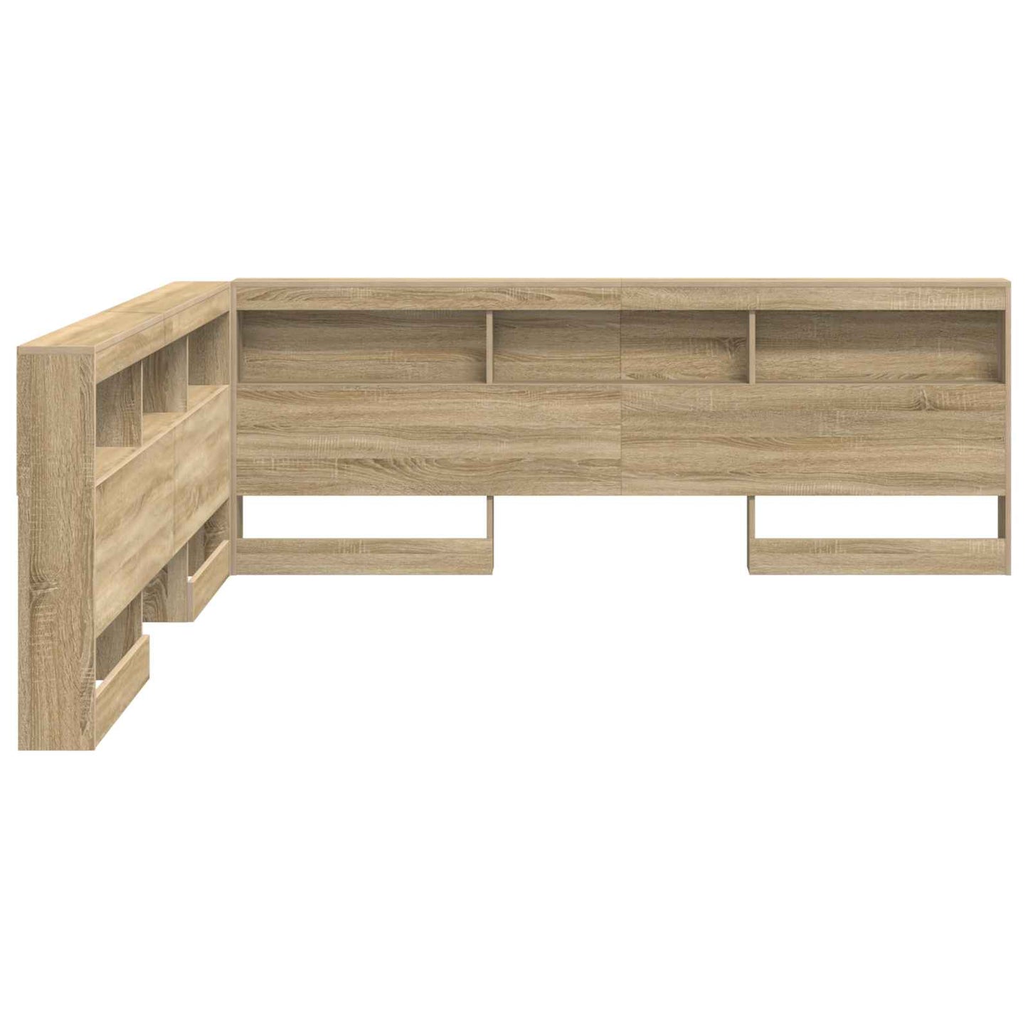 Opberghoofdbord met plank Sonoma Eiken 180 cm Bewerkt hout is nu te koop bij PeponiXL, paradijselijk wonen!