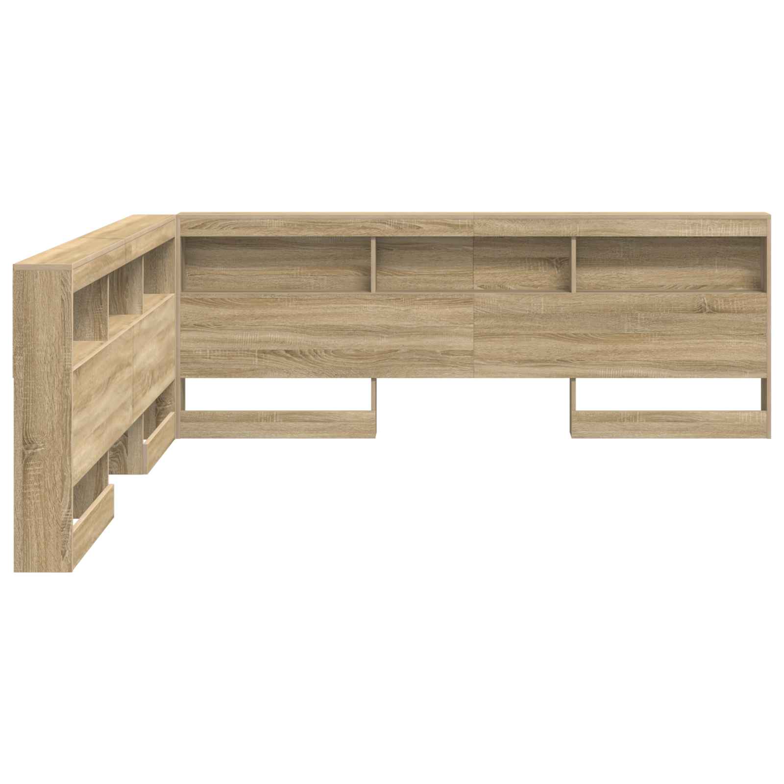 Opberghoofdbord met plank Sonoma Eiken 180 cm Bewerkt hout is nu te koop bij PeponiXL, paradijselijk wonen!