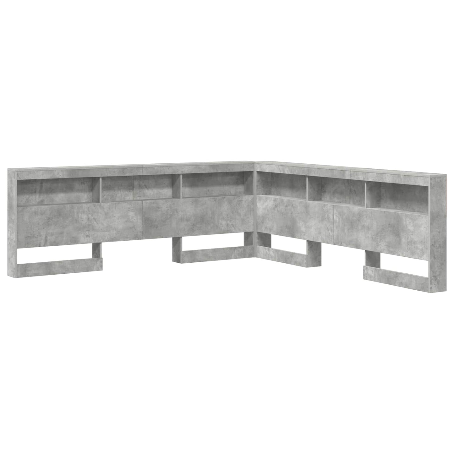 Opberghoofdbord met plank Beton Grijs 180 cm Bewerkt hout is nu te koop bij PeponiXL, paradijselijk wonen!