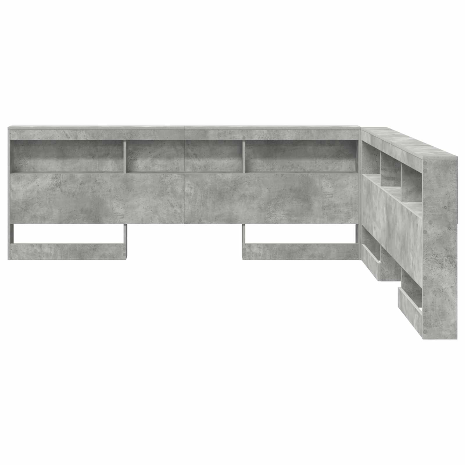 Opberghoofdbord met plank Beton Grijs 180 cm Bewerkt hout is nu te koop bij PeponiXL, paradijselijk wonen!