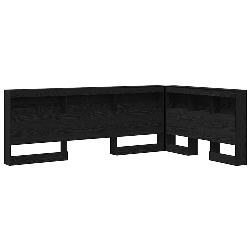 Opberghoofdbord met plank Zwart Eiken 207,5 x 137,5 x 76,5 cm is nu te koop bij PeponiXL, paradijselijk wonen!