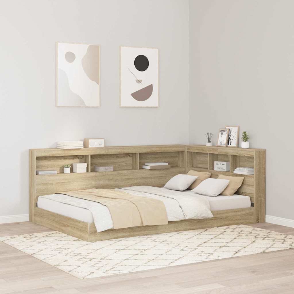 Opberghoofdbord met plank Sonoma Eiken 207,5 x 137,5 x 76,5 cm is nu te koop bij PeponiXL, paradijselijk wonen!