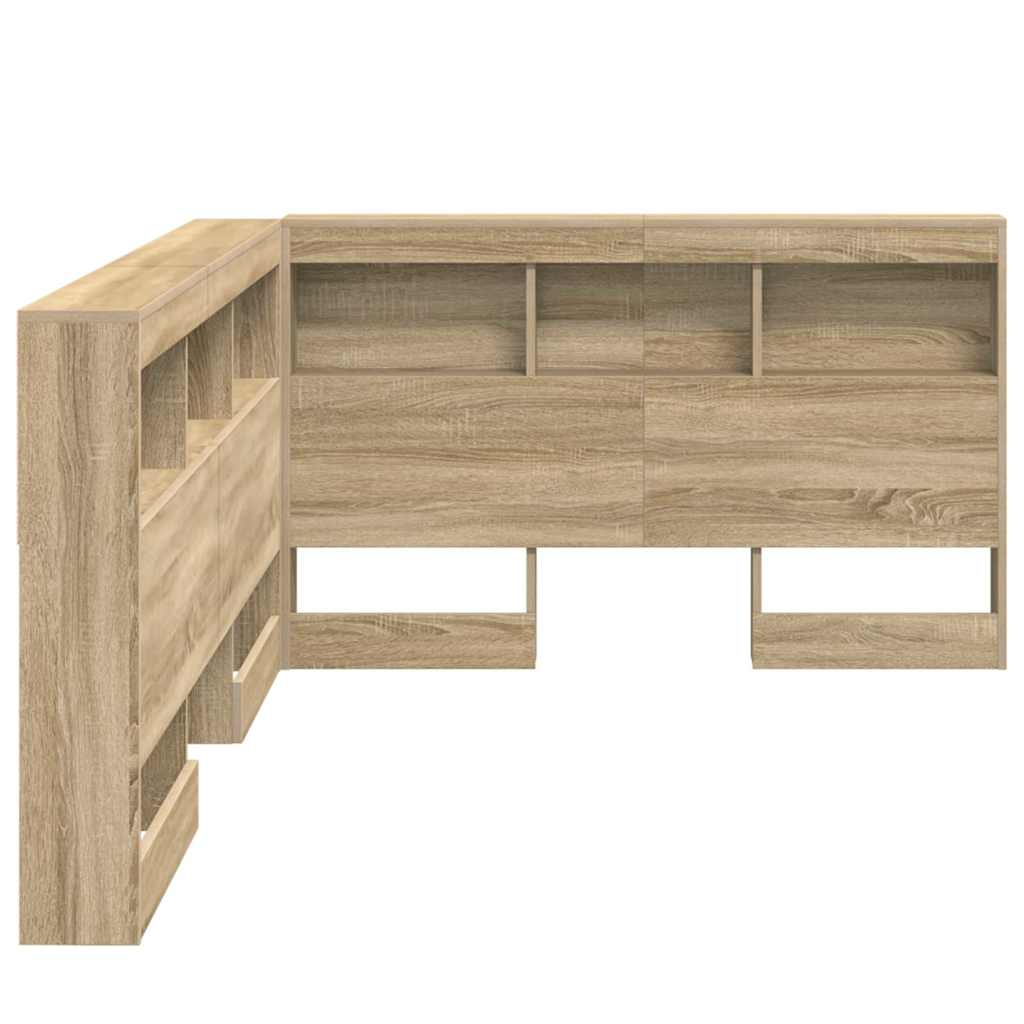 Opberghoofdbord met plank Sonoma Eiken 207,5 x 137,5 x 76,5 cm is nu te koop bij PeponiXL, paradijselijk wonen!