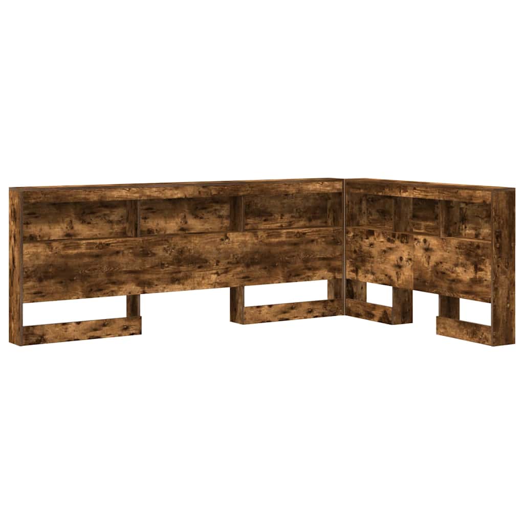 Opberghoofdbord met plank Gerookt eiken 207,5 x 137,5 x 76,5 cm is nu te koop bij PeponiXL, paradijselijk wonen!