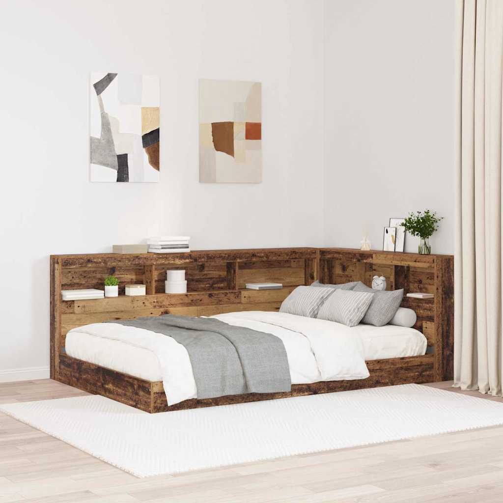 Opberghoofdbord Oud Hout 207,5 x 137,5 x 76,5 cm Bewerkt hout is nu te koop bij PeponiXL, paradijselijk wonen!