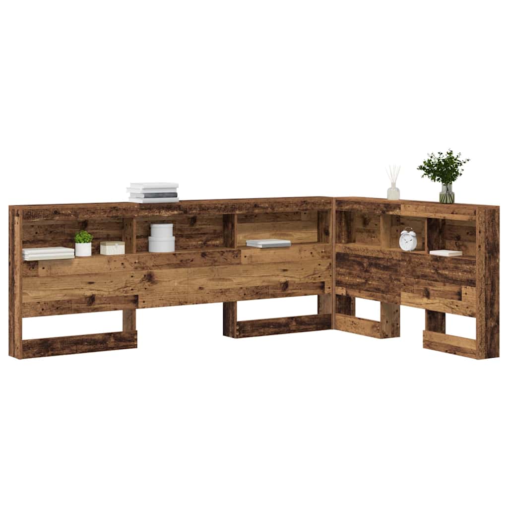 Opberghoofdbord Oud Hout 207,5 x 137,5 x 76,5 cm Bewerkt hout is nu te koop bij PeponiXL, paradijselijk wonen!