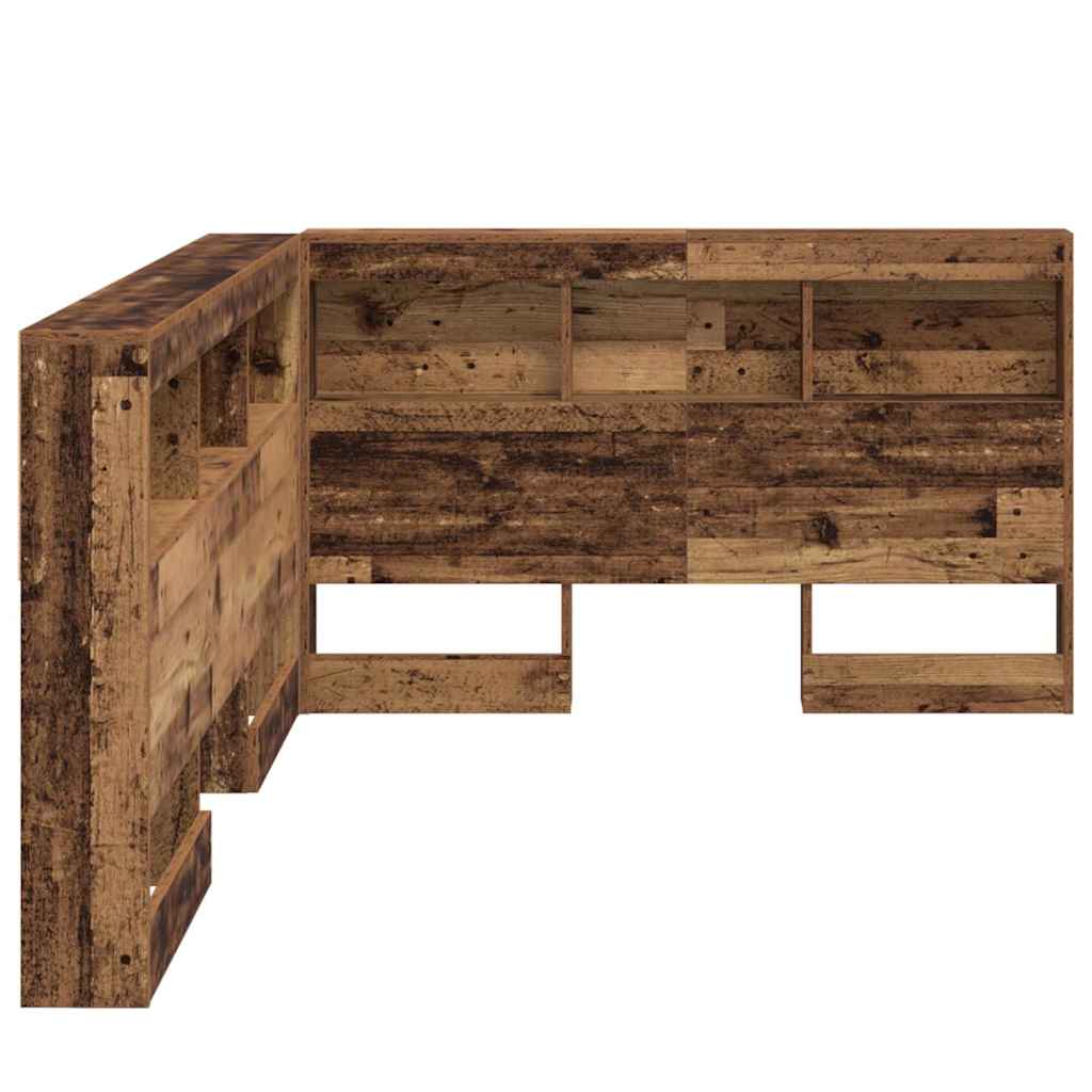 Opberghoofdbord Oud Hout 207,5 x 137,5 x 76,5 cm Bewerkt hout is nu te koop bij PeponiXL, paradijselijk wonen!