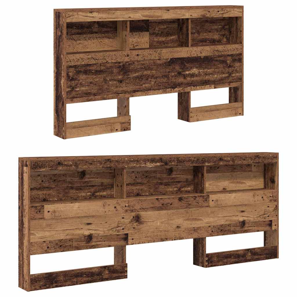 Opberghoofdbord met plank Oud Hout 140 cm Bewerkt hout is nu te koop bij PeponiXL, paradijselijk wonen!