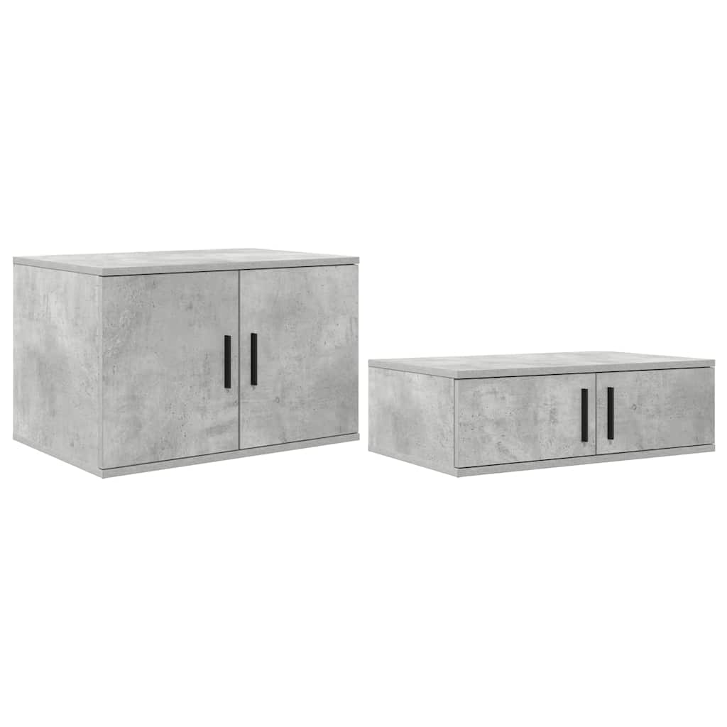 Opbergbedframe met opslag Beton Grijs 75 cm Bewerkt hout is nu te koop bij PeponiXL, paradijselijk wonen!