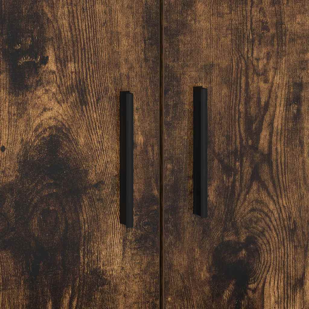 Opbergbedframe met opslag Gerookt eiken 75 cm Bewerkt hout is nu te koop bij PeponiXL, paradijselijk wonen!