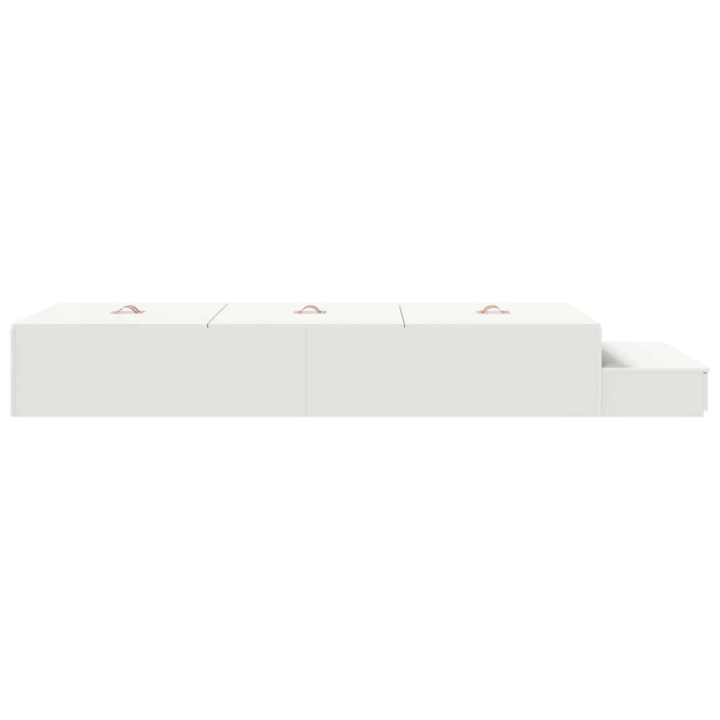 Opbergbedframe met lade met opslag Wit 90 cm Bewerkt hout is nu te koop bij PeponiXL, paradijselijk wonen!