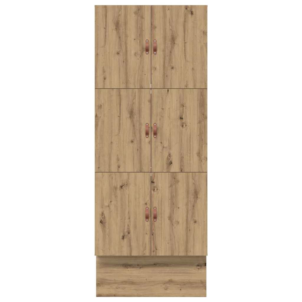 Opbergbedframe met lade Artisan Eiken 100 cm Bewerkt hout