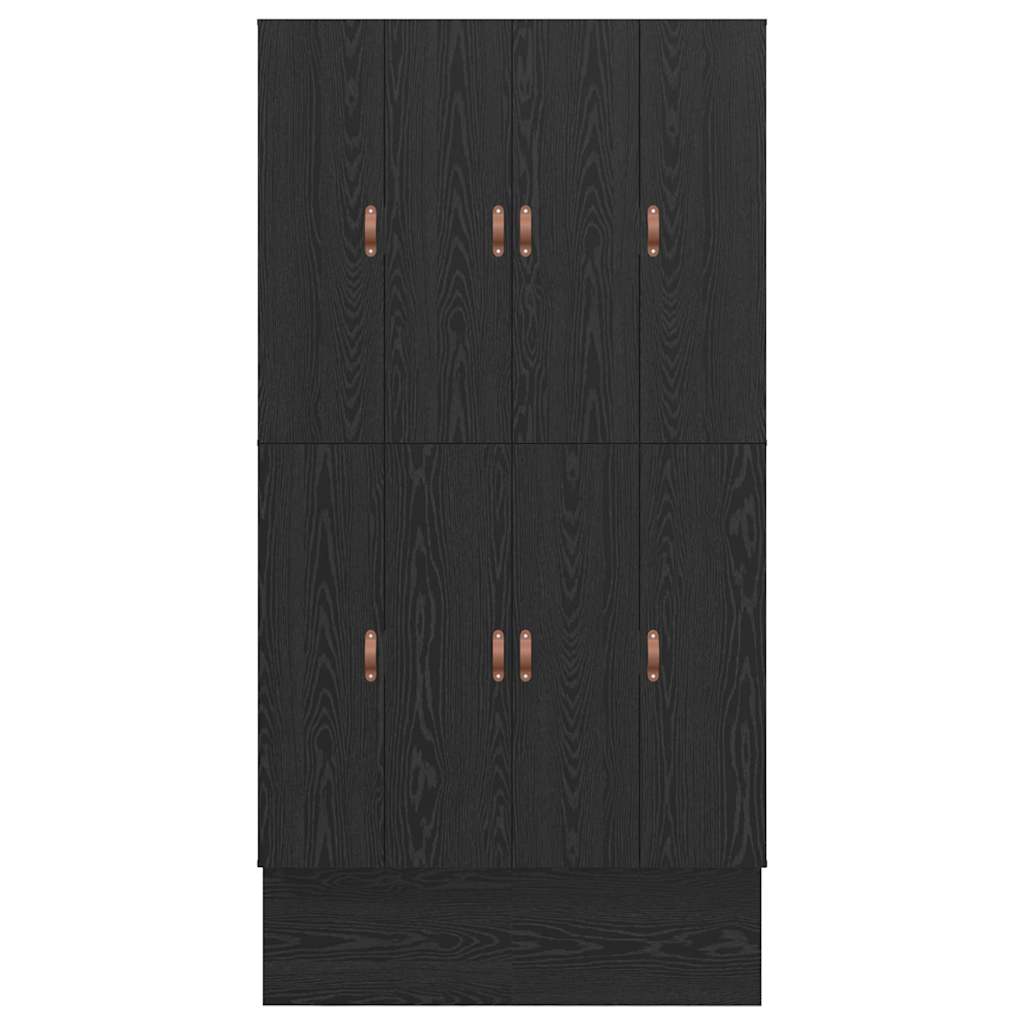 Opbergbedframe met lade Zwart Eiken 120 cm Bewerkt hout is nu te koop bij PeponiXL, paradijselijk wonen!