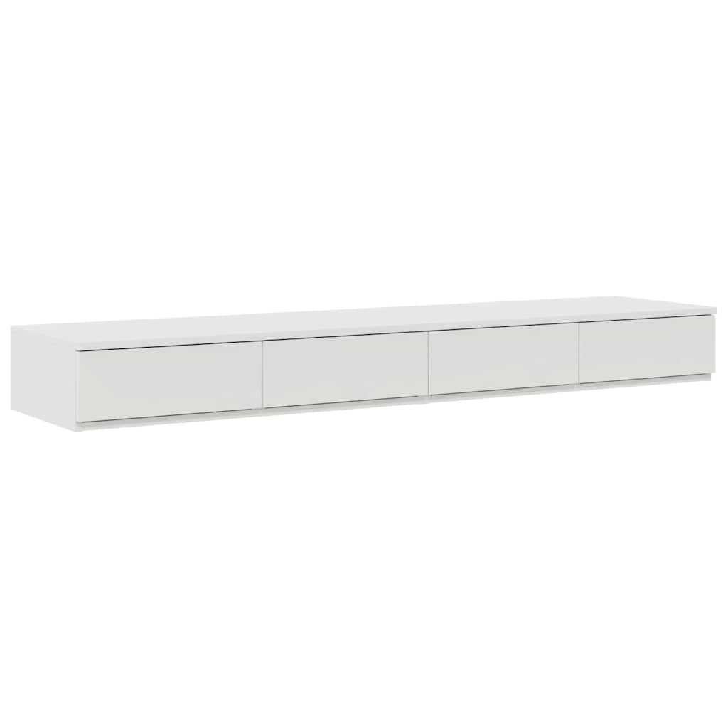 Opbergbedframe met lade met opslag Wit 150 cm Bewerkt hout is nu te koop bij PeponiXL, paradijselijk wonen!