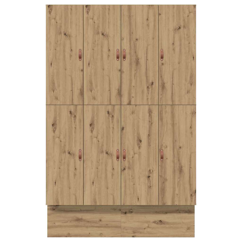 Opbergbedframe met lade Artisan Eiken 150 cm Bewerkt hout