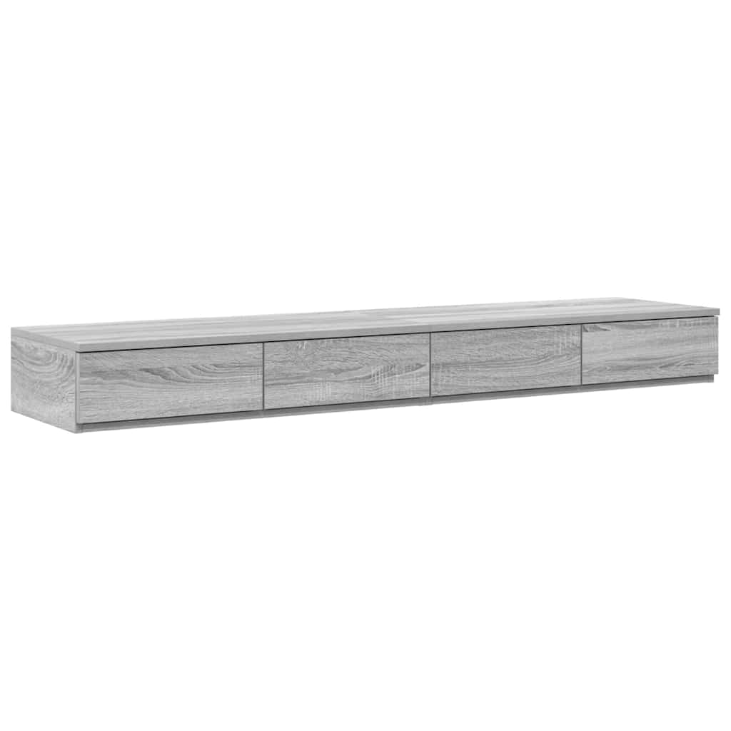 Opbergbedframe met lade Grijs Sonoma 160 cm Bewerkt hout is nu te koop bij PeponiXL, paradijselijk wonen!