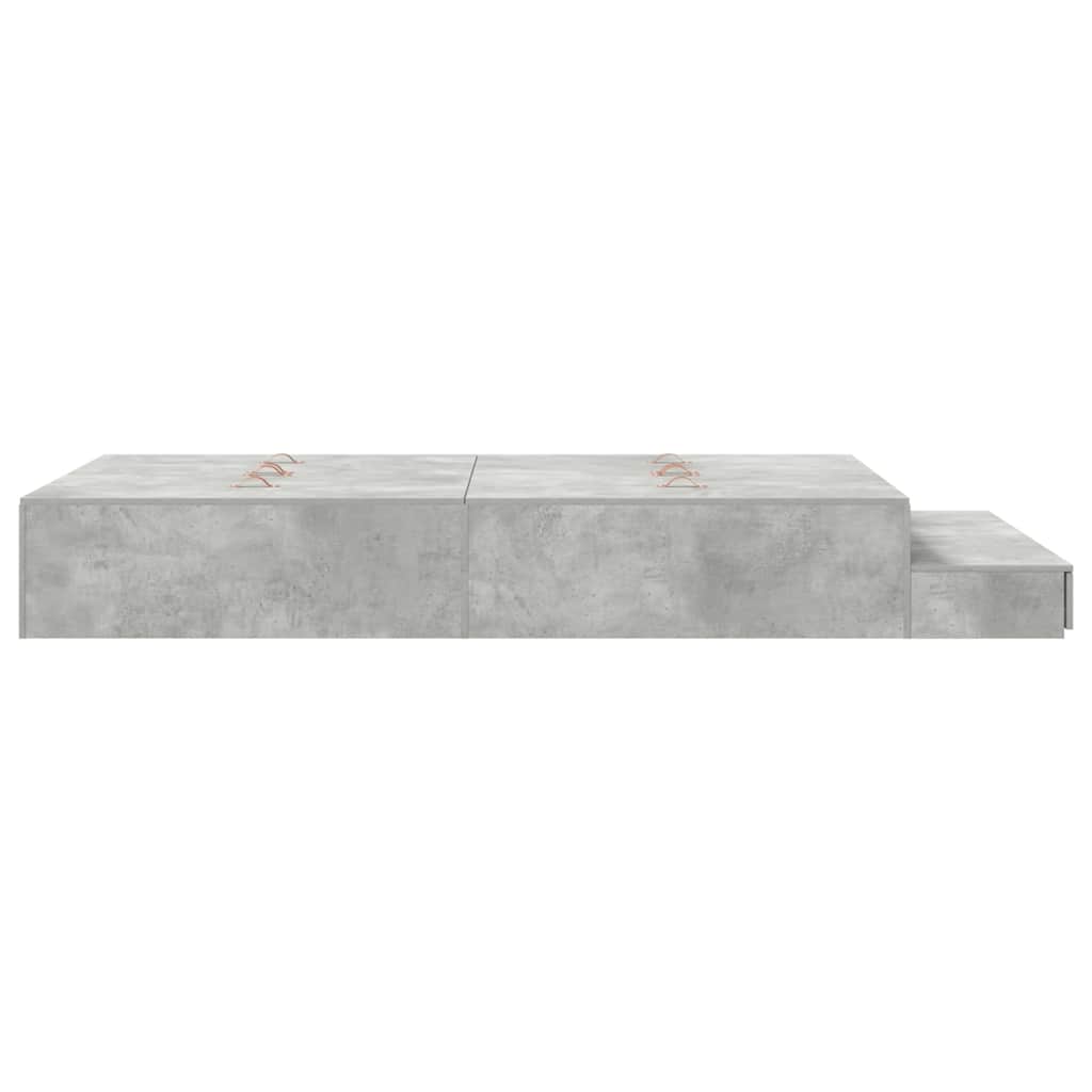 Opbergbedframe met lade Beton Grijs 120 cm Bewerkt hout is nu te koop bij PeponiXL, paradijselijk wonen!