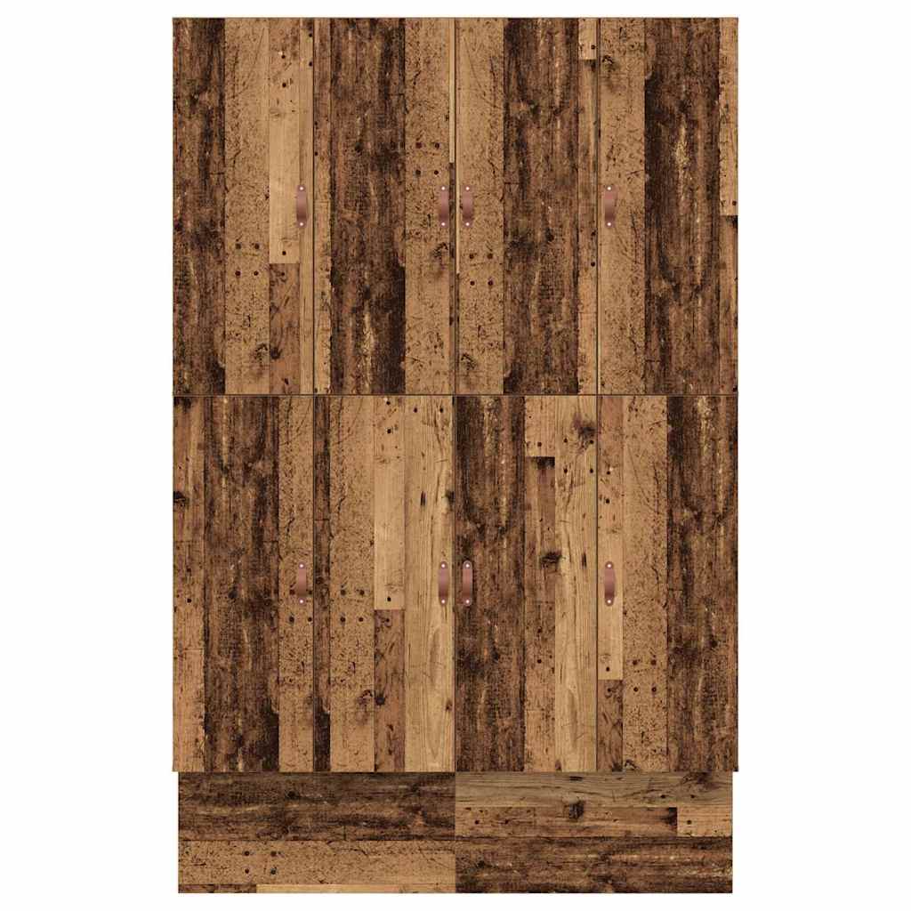 Opbergbedframe met lade met opslag Oud Hout 135 cm Bewerkt hout is nu te koop bij PeponiXL, paradijselijk wonen!