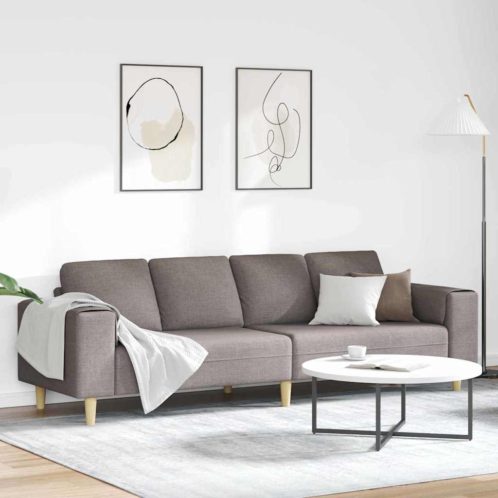 Woonkamer Bank Taupe 250 x 77 x 76 cm Polyester is nu te koop bij PeponiXL, paradijselijk wonen!