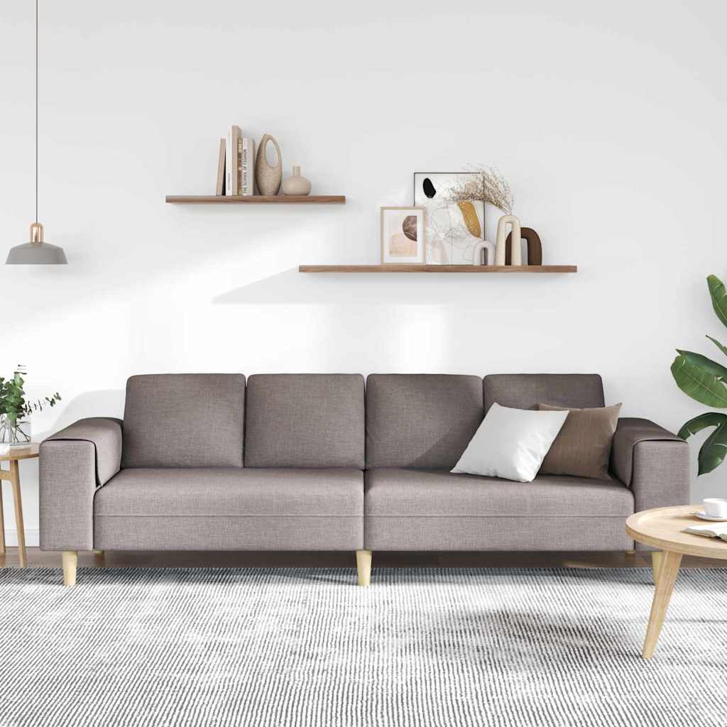 Woonkamer Bank Taupe 250 x 77 x 76 cm Polyester is nu te koop bij PeponiXL, paradijselijk wonen!