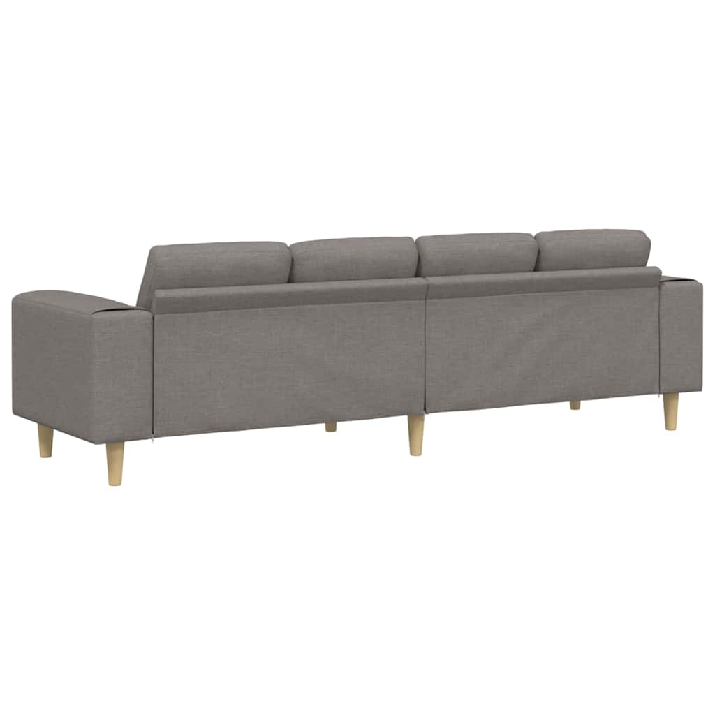 Woonkamer Bank Taupe 250 x 77 x 76 cm Polyester is nu te koop bij PeponiXL, paradijselijk wonen!